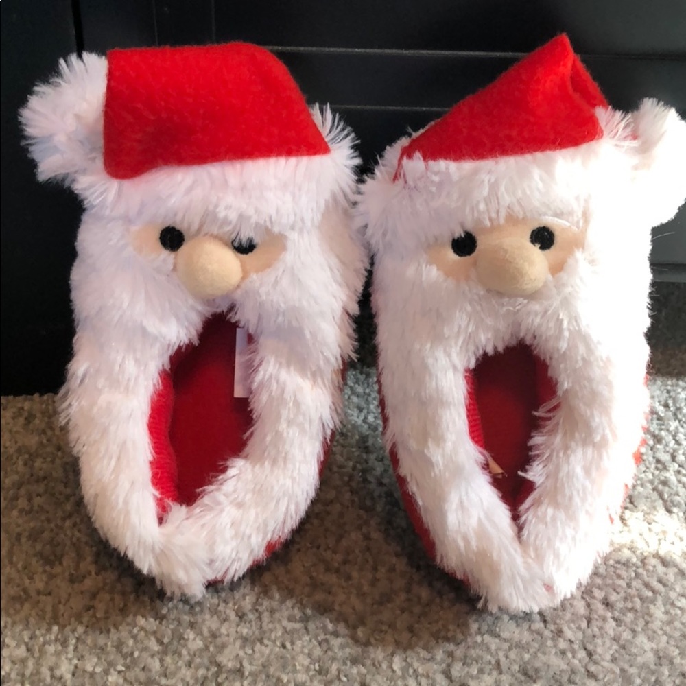 SANTA Slippers Baby/Toddler Sz 4 GREAT Condition